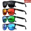 1/3/4PCS Men Classical Square Sports Sunglasses Lightweight PC Frame UV400 for Driving Fishing Cycling Unisex Durability