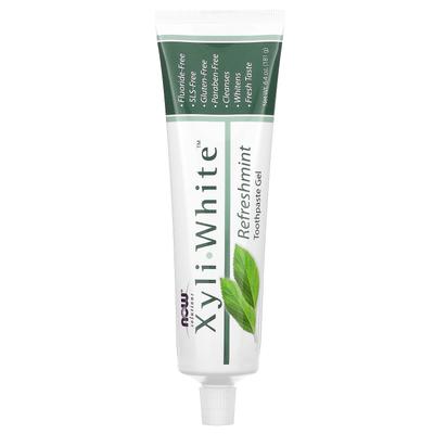 NOW Foods, Solutions, XyliWhite, Dentifrice (Type de gel), Menthe rafraîchissante, 6,4 oz (181 g)