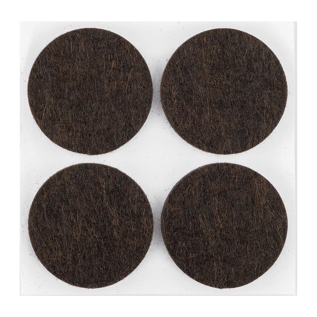 NEO TOOLS - Vilt Ronde Zelfklevende Pads - Donkerbruin - 40mm - 4 stuks