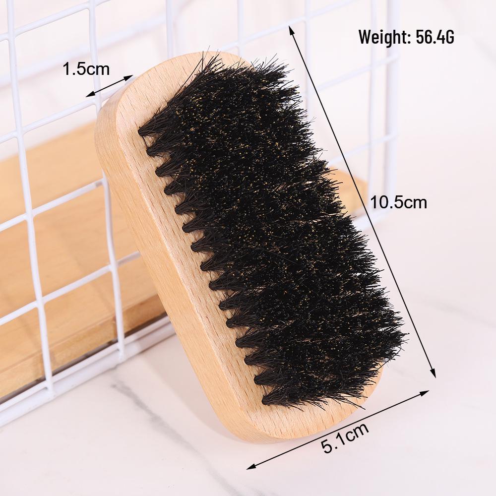 Beech Bamboo Beard Brush for Men's Styling with Pig Bristles