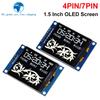 1.5 Inch 1.5" 128x128 OLED Screen Display Module 4PIN 7PIN SH1107 Driver IIC 4 Pins White For Raspberry Pi For STM32 For Arduino