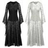 Women's COS medieval strap-on mid-length dress Lolita Lolita dark retro goth dress