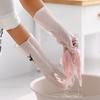 2 Pair Rubber Translucent Dishwashing Gloves Waterproof Kitchen Washing Clothes Washing Dish Plastic Cleaning Housework Gloves