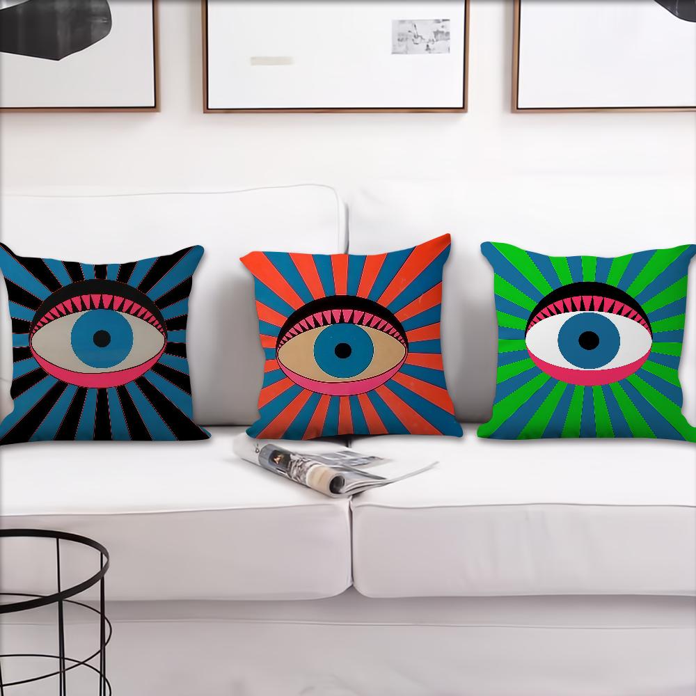 Trendy red and blue contrasting eye cushion cover Pillow Cover Decoration Room Home Sofa living Office Car Nordic Simplicity
