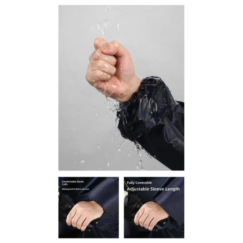 Reflective Safety Enhanced Waterproof Raincoat For Motorcycle Riding Full Coverage Breathable Fabric For Night Use