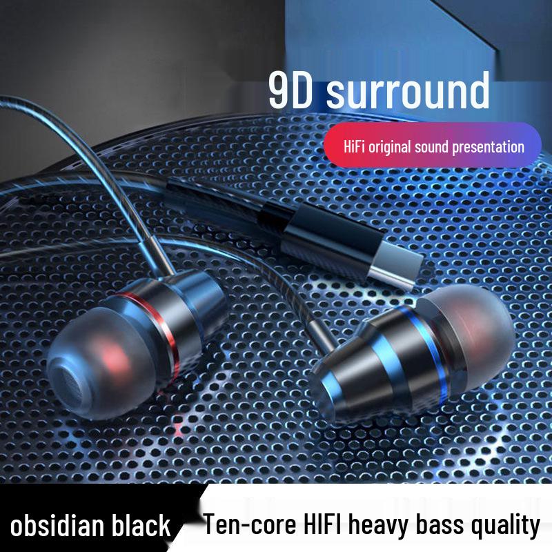 High-Quality Wired In-Ear Earphones with Type-C Interface for Huawei, Vivo, Xiaomi, Oppo - Noise Reduction, Round Hole Design