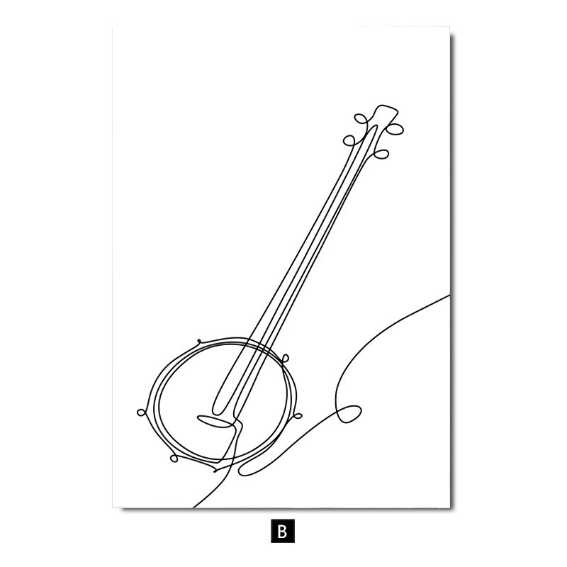 

Современный минималистичный музыкальный инструмент, фортепиано, гитара, барабанная установка, музыкальный плакат, скандинавский настенный художественный постер для гостиной, спальни, домашний декор 50x70cm No Frame