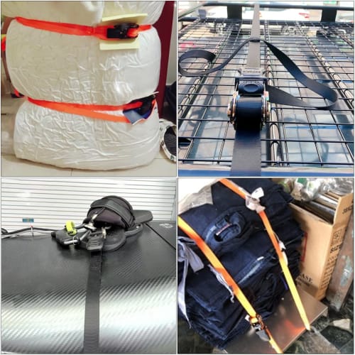 Azarxis Cargo Tie-Down Strap, Ratchet Lashing Belt, 2m, 3m, 5m, Tie-Down Strap, Secures Cargo, Motorcycle, Cargo Rack, Prevents Slippage, Moving, Tran