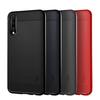 Coque pour votre samsung galaxy a70 en tpu fibre de carbone noir