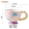 Ceramic Cup Cute Household Water Cup Coffee Cup Mug Mug Large Capacity Breakfast Cup Floral Design Ceramic Cup