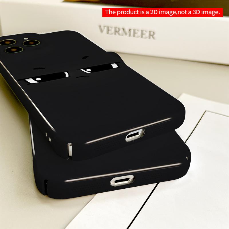 2DFlat Dark Eyes Minimalist Design All inclusive film hard iPhone case, compatible with iPhone 18 Pro Max 17 16 15 14 13 12 11