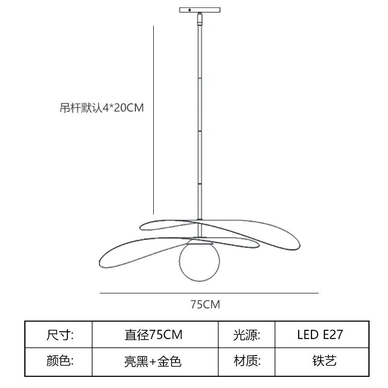 

Подвесной светильник Nordic Creative Iron Art, роскошная гостиная, спальня, ресторан, традиционный китайский стиль, дизайнерский подвесной светильник Cold White