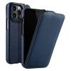 MELKCO For iPhone 13 Pro Max Phone Protective Shell Litchi Texture Genuine Cow Leather+PC Vertical Flip Case