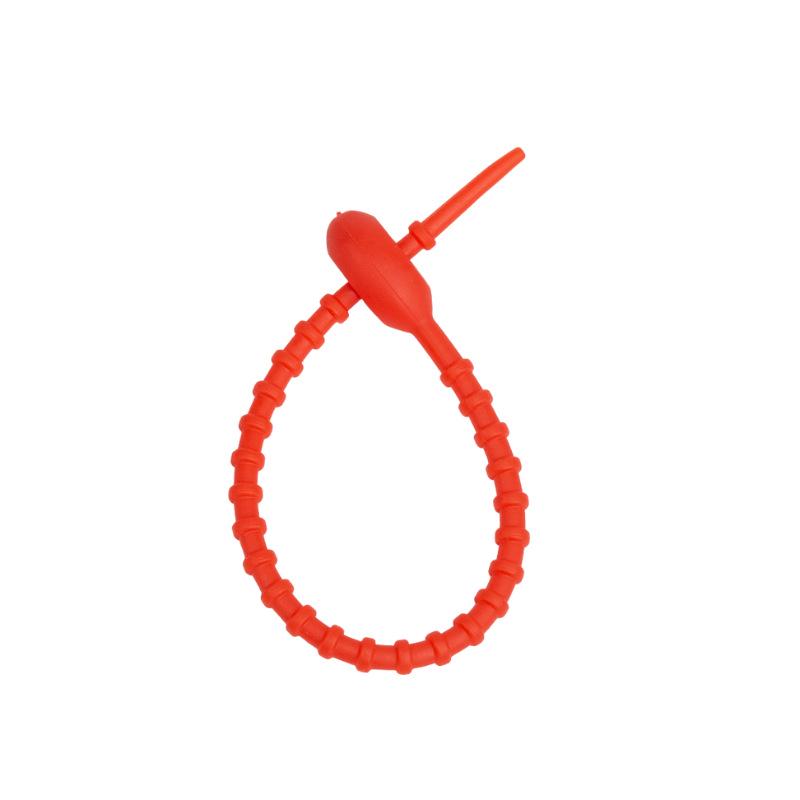 Colorful Silicone Tadpole Cable Tie: DIY Keychain, Trendy Toy, Bag Strap & Lanyard Winder