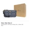 COACH Nolita Jacquard Fabric, Cow Split Leather Handbag, Shoulder Bag Women's Denim Blue CH149-IMDEI
