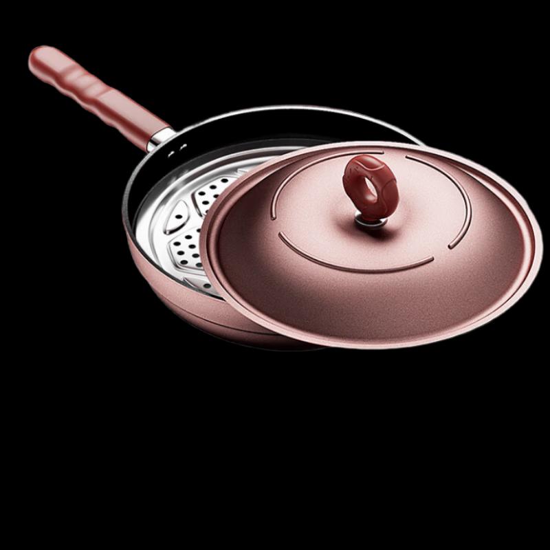 Aibofei Burgundy Refined Iron Wok