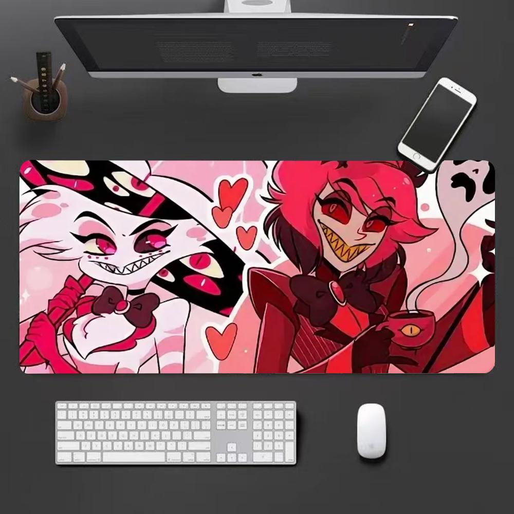 Hell Hotel Animation Mouse Pad Desk Mouse Pad Cute HD Desk Pad Extended Gaming Keyboard Mats Large XXL Gamer Mousepad x