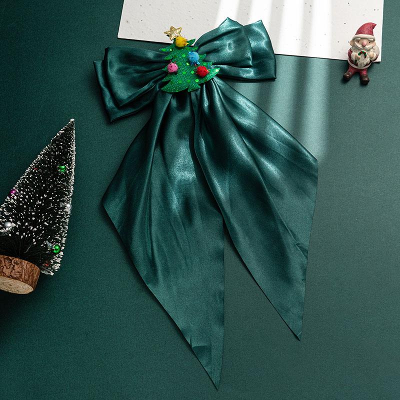 Christmas Big Bow Hair Clip Red Clip Headband Hair Rope Women's Hair Clip Back of Head Black Hair Accessory