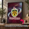 Custom Name Burnley Football 5D Diamond Painting Personalized Full Drill Diamond Art Kit Gift