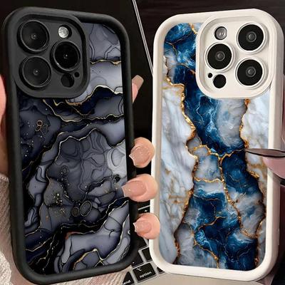 Case for iPhone 17 Pro Max 17e 12 Pro Air 16 15 Plus 14 11 13 Phone Cover Marble Pattern Matte