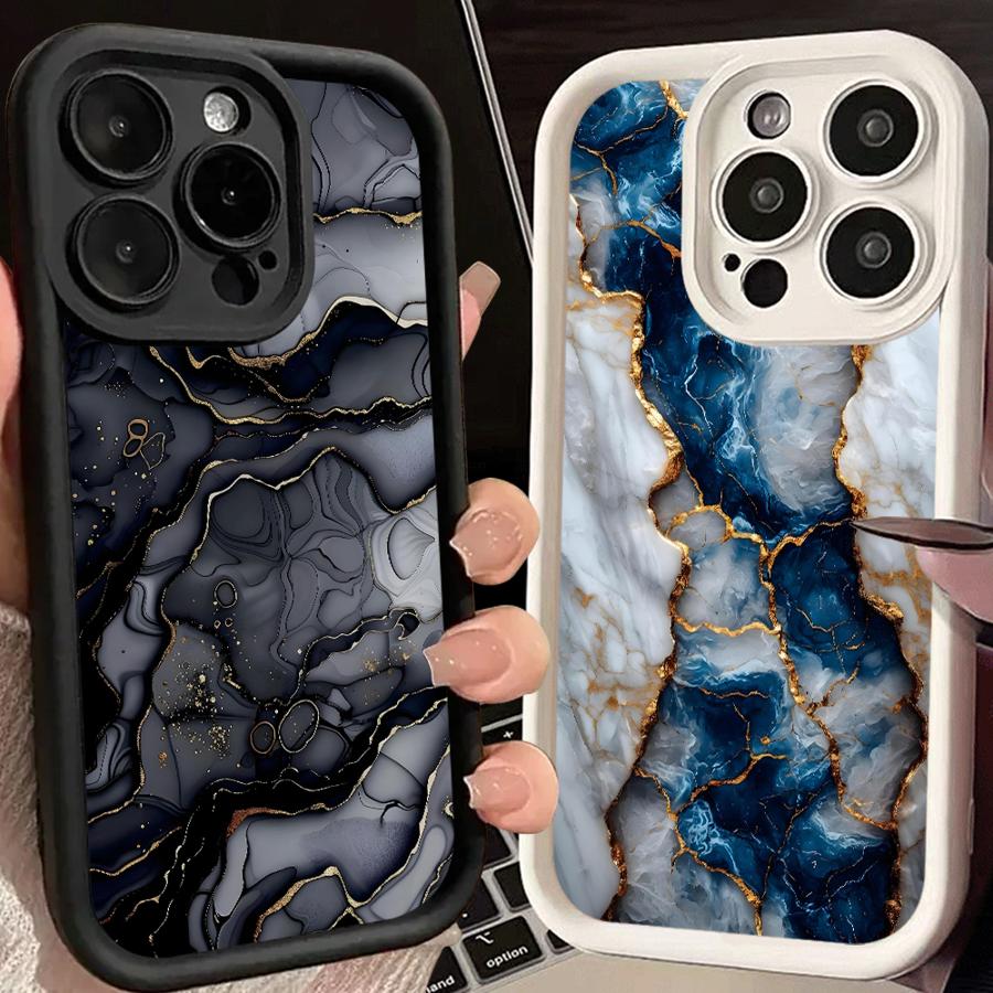 Case for iPhone 17 Pro Max 17e 12 Pro Air 16 15 Plus 14 11 13 Phone Cover Marble Pattern Matte