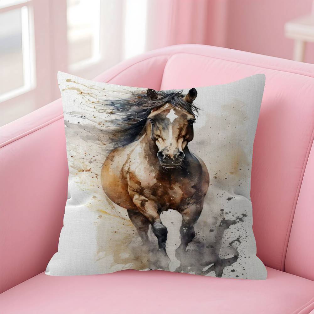 Modern Minimalist Animal Horse Pillow Cushion Cover Pillowcase Living Room Sofa Home Decor Customized