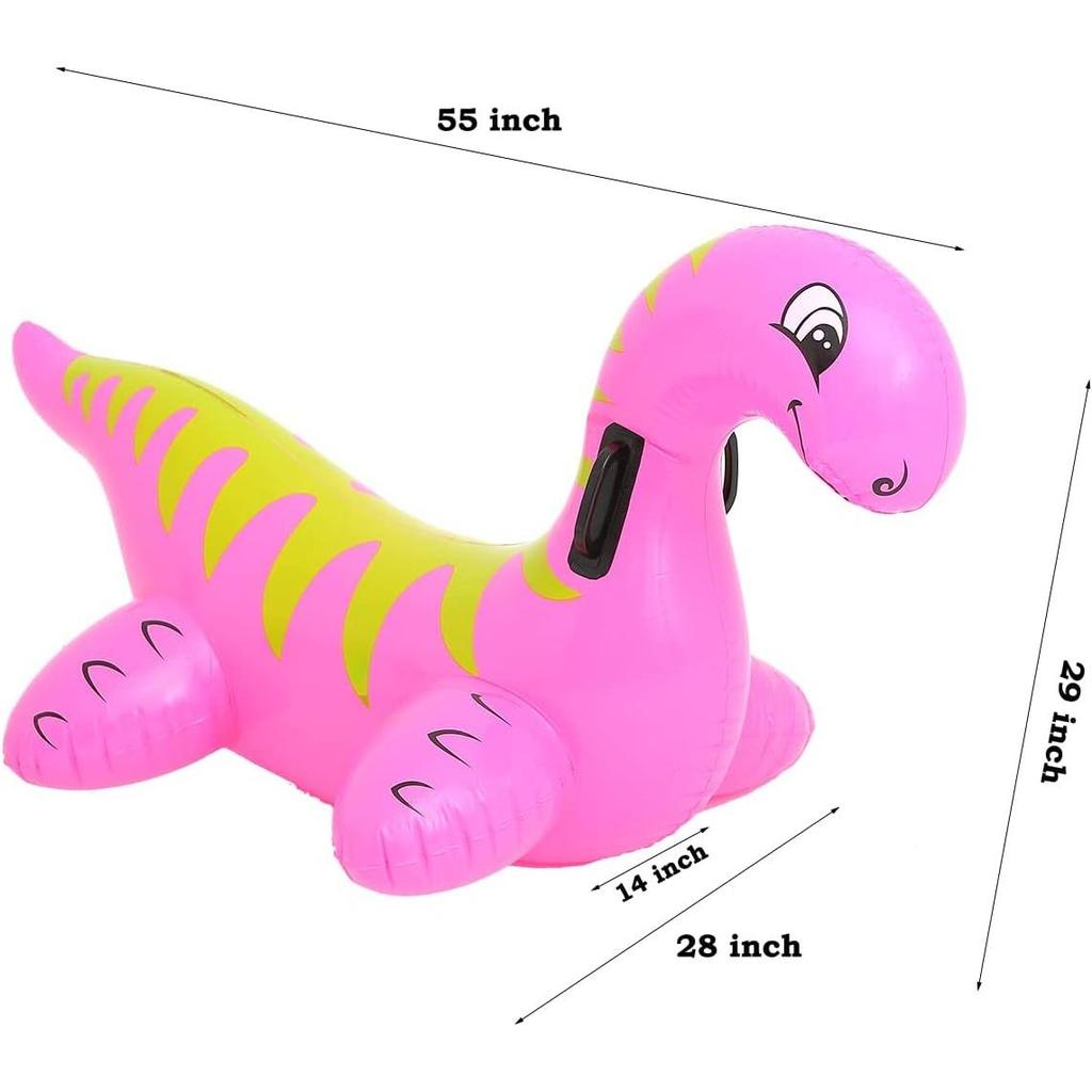 Inflatable Dinosaur Swimming Pool Toys Ride-On Inflatable Swimming Pool Beach Swimmer Summer Water Fun Raft for Kids and Adults