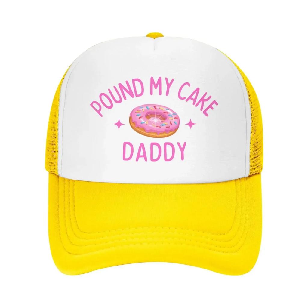 Pound My Cake Cappello da Papà Cappelli a Rete per Compleanno Cappellino da Trucker Unisex da Donna Cappellini da Baseball alla Moda