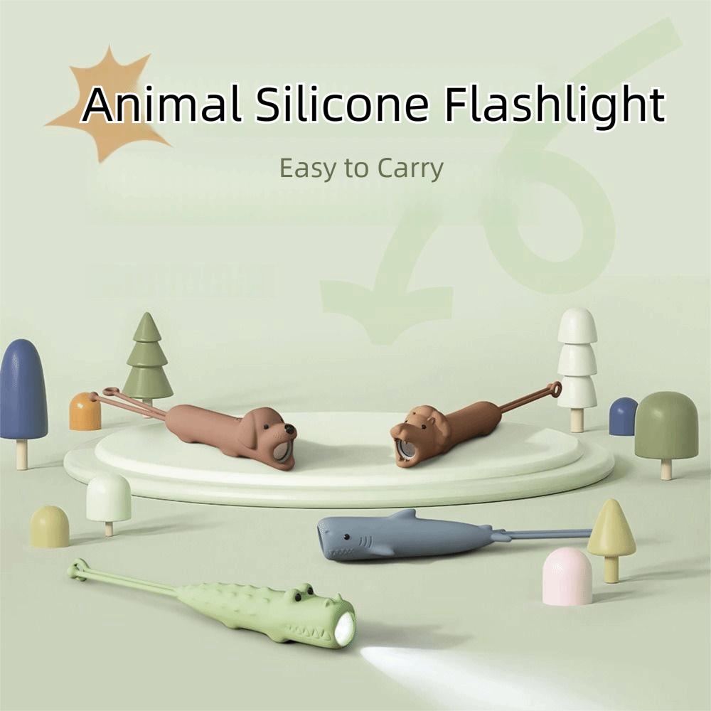 

Silicone Toddler Flashlight Rechargeable Children Flashlight Creative Kids Flashlight Boys Girls Crocodile