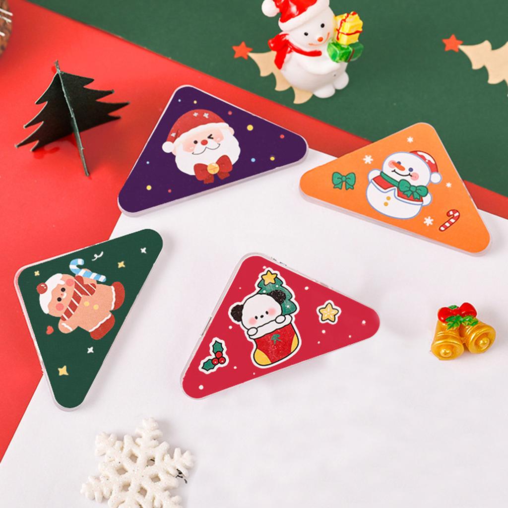 10Pcs Christmas Corner Paper Clips Triangular File Corner Clip Document Clips Triangular Paper Corner Clip for Students