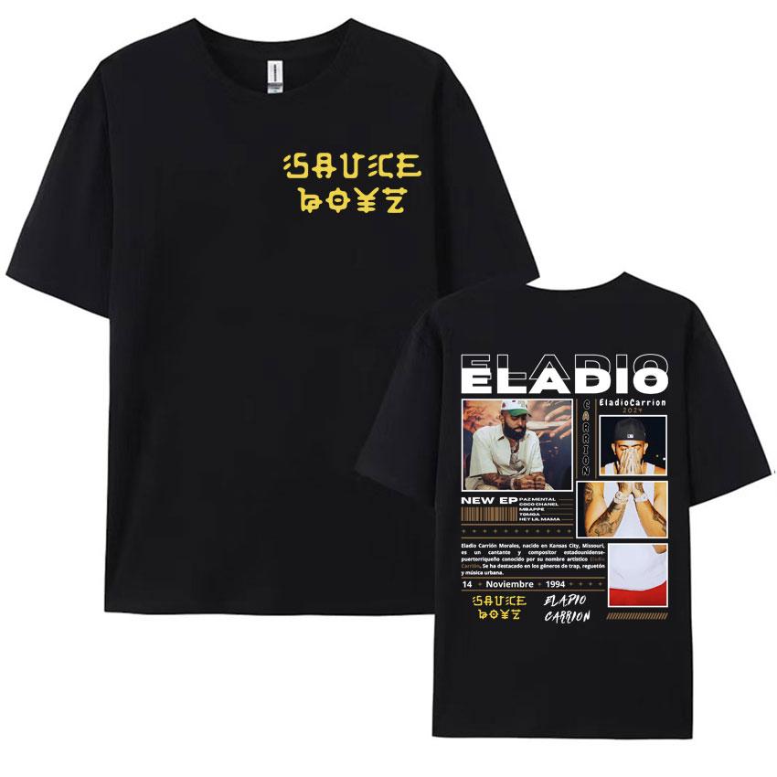 Rapper Myke Towers Graphic Printed T-shirts for Men Harajuku Hip Hop Oversized T Shirt Unisex Summer Cotton Short Sleeve T-shirt