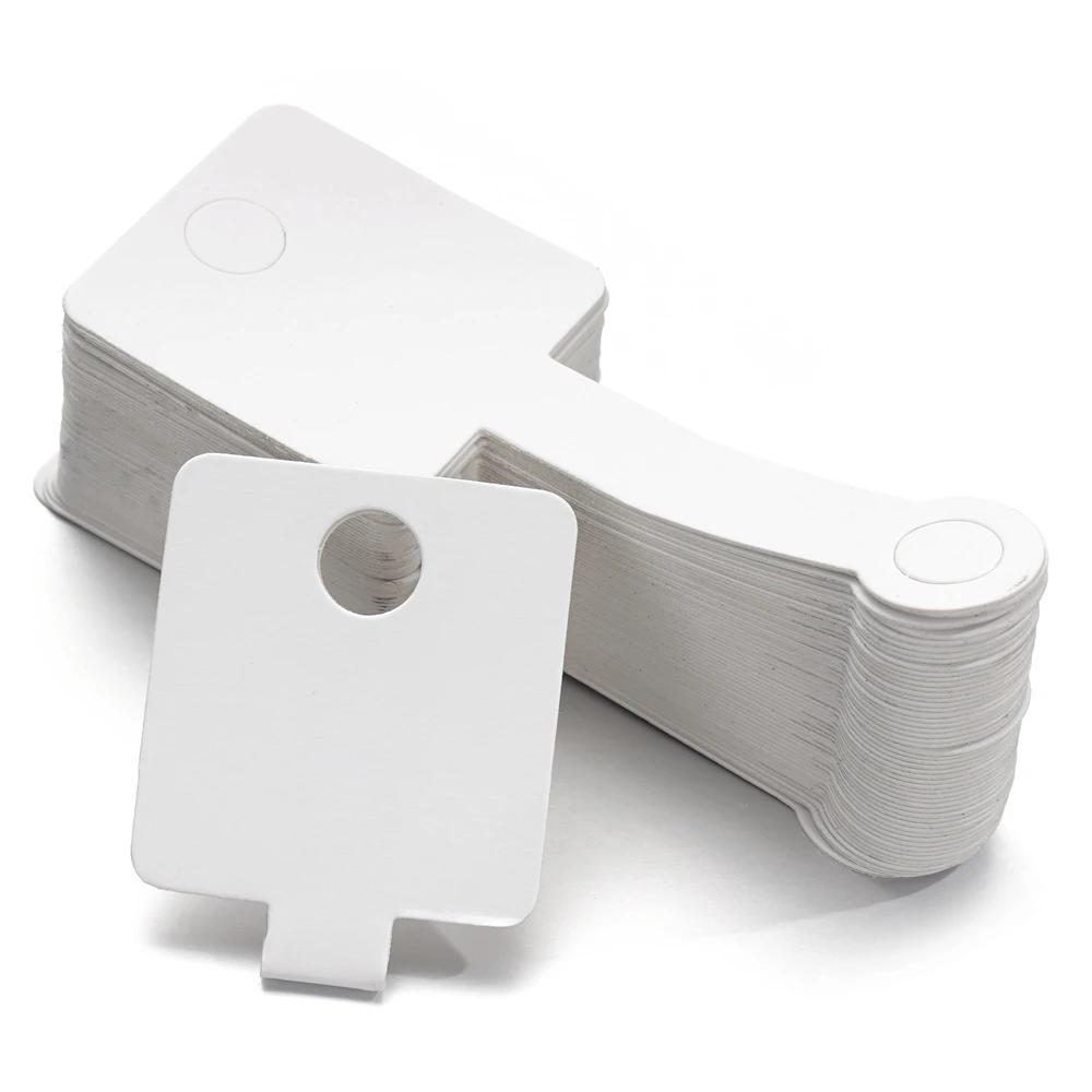 50 szt./partia 4x10 cm Samoprzylepny papier kraftowy Kartka Bransoletka Naszyjnik Wisząca Składana Kartka do DIY Etykiety ekspozycyjne na biżuterię Materiały