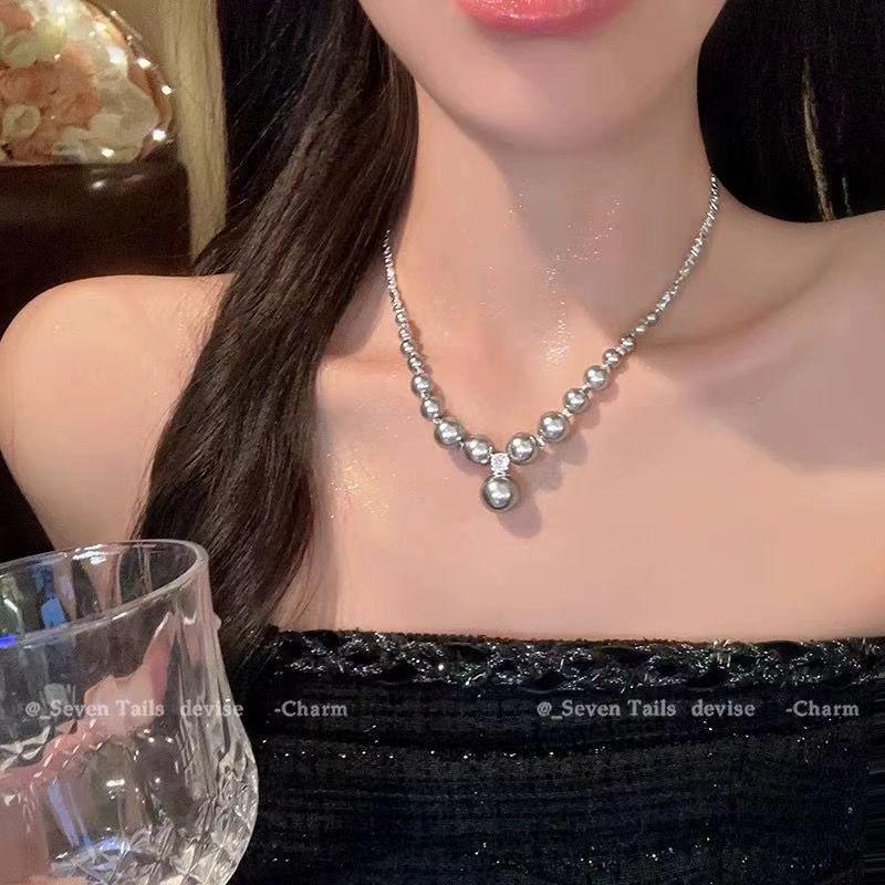 Spicy Girl Tassel Pearl Necklace: Elegant, Versatile Clavicle Jewelry for Women