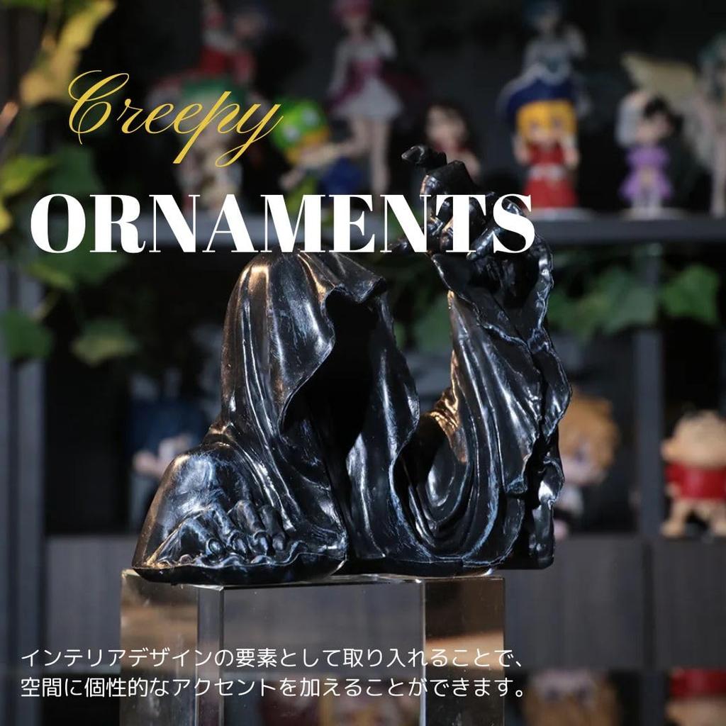 TK.Felly Horror-inspirierte Dekoration, Gruselige Sensenmann-Figur, Geisterfigur, Einzigartiges Design (Oberkörper)