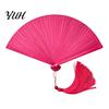 Handheld Folding Fan Vintage Japanese Bamboo Fan, Elegant with Tassels, Decorative Cooling Portable Oriental Style Accessory for Dancing Weddings