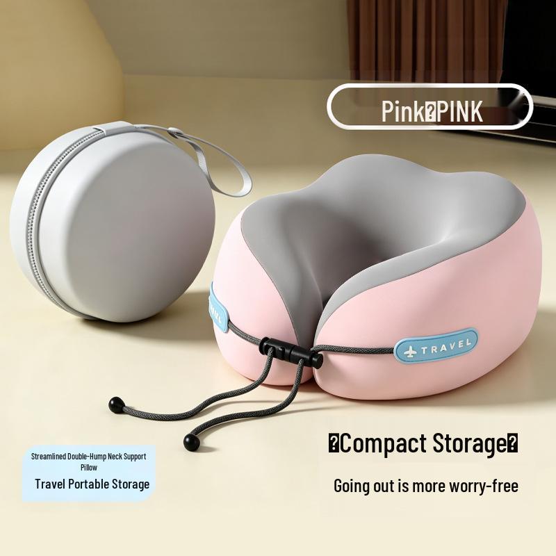 U-shaped Neck Pillow for Travel: Portable Airplane, Car, and Back Support Pillow
