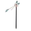 Woman Chinese Hair Stick Headdress with Sweet Style White Flower Hair Chopsticks for Cheongsam Han Clothes Tea Wear Dress