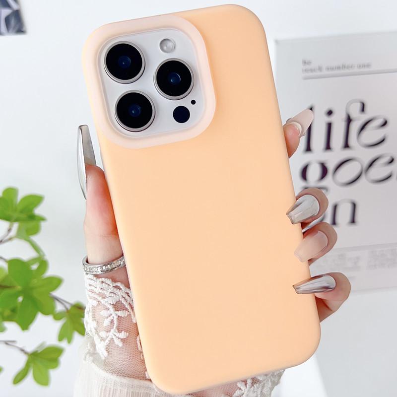 

Жидкий силиконовый чехол для телефона для iPhone 12/13/14/15 Pro Max/16, Минималистичный дизайн «желе» iPhone 16 Pro