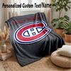 Montreal Canadiens Custom Flannel Throw Blanket Print Your Name Text Soft Warm Blanket Holiday Present