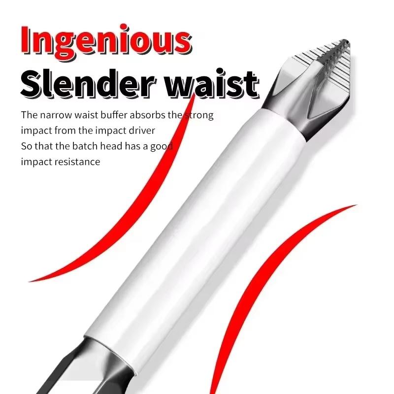 6/12PCS Magnetic Screwdriver Bit Set 1/4 Inch PH2 Anti-Slip Shockproof Drill Bit Heavy Duty Impact Screwdriver