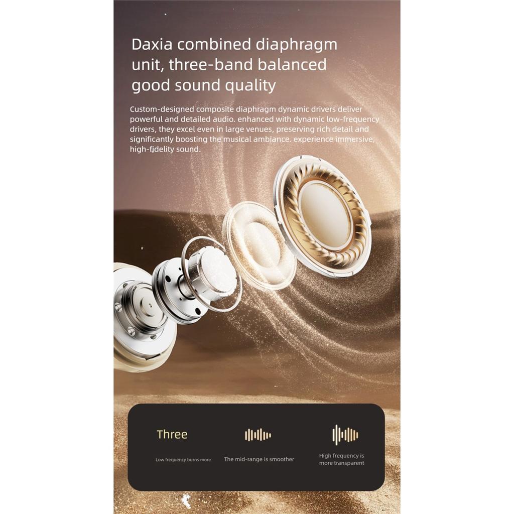 New Mini Sleep Bluetooth Translation Earphone Comfortable Wear Power Display in Ear Style Bluetooth Headphone Translator Earbuds