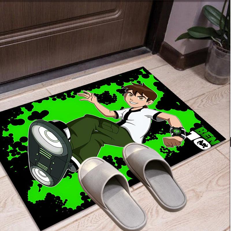 Ben 10 Cartoon Pattern Rug, Indoor/Outdoor Mat, for Picnic, Gameroom, Bedroom, Office, Living Room, Home Decor Carpet, Birthday Gift