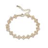 Colorful CZ Stone Copper Bracelet And Necklace Set With Lobster Clasp Adjustable Minimalist Romantic Jewelry