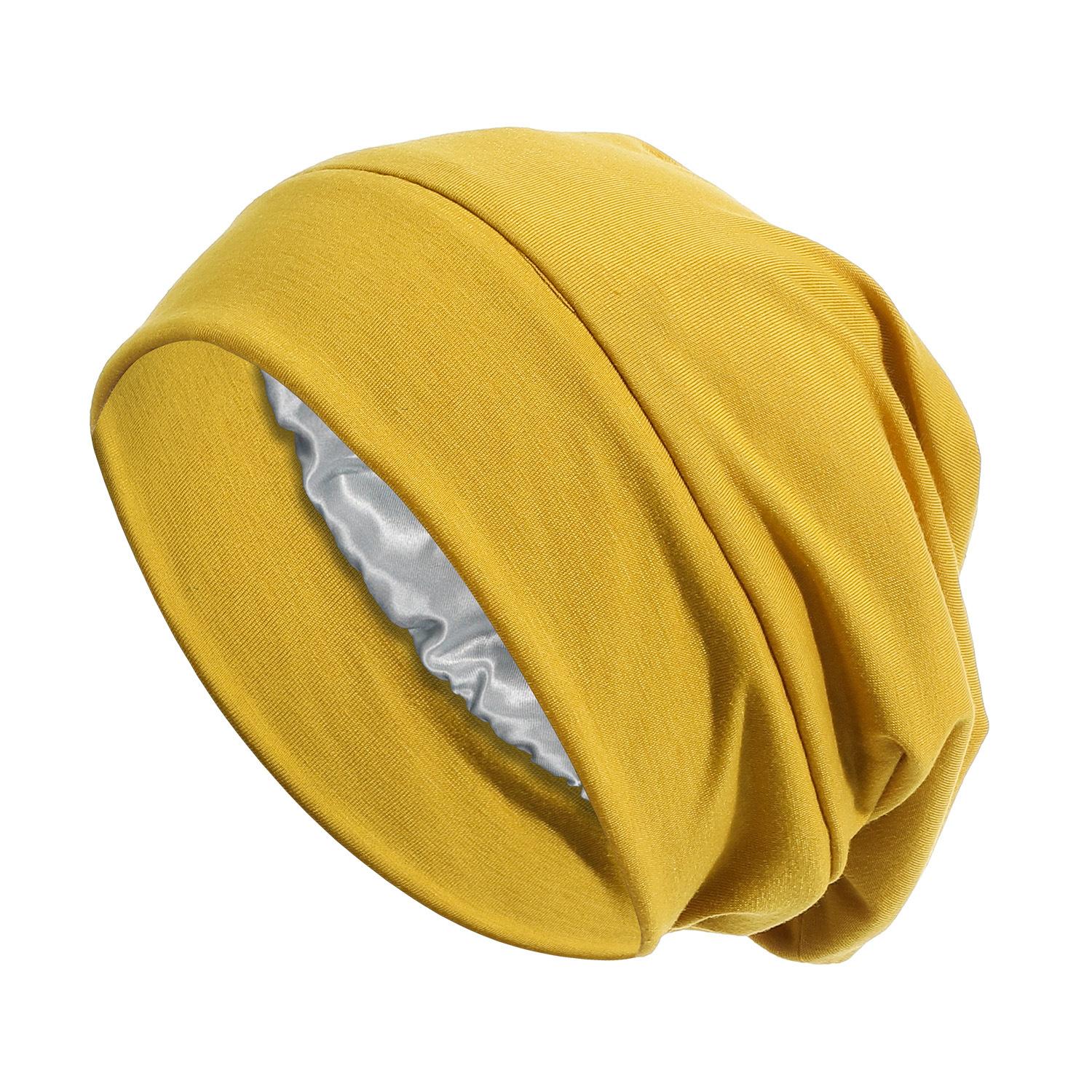 

Indian Women Turban Satin Sleeping Cap Inner Hijab Hat Beanie Bonnet Muslim Bandana Hair Loss Headscarf Head Wrap Turbante Mujer