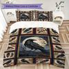 Crow Pattern Bedding uilt Set uilt Cover Pillowcase Home Decoration Birthday Gift (1 * duvet cover + 2 * pillowcase  without core)47