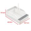 Toilet with Spoon High Sided Semi Enclosed Portable Cat Litter Tray Sand Box for Indoor Cats