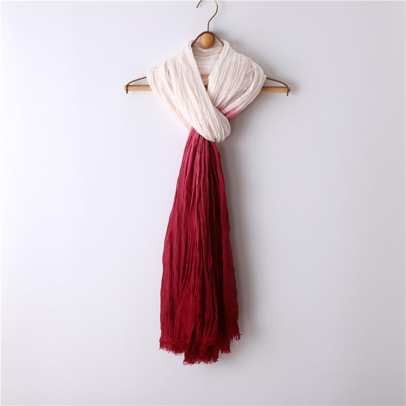 Extra Large Flowing Ethnic Dance Scarf - 120x260cm, Pure Cotton Silk Zen Gauze