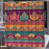 A Bathroom Shower Curtain Featuring Ethnic Design, Inspired by Indian Festivals, Includes 12 Hooks, Measuring 180*180Cm for Ho