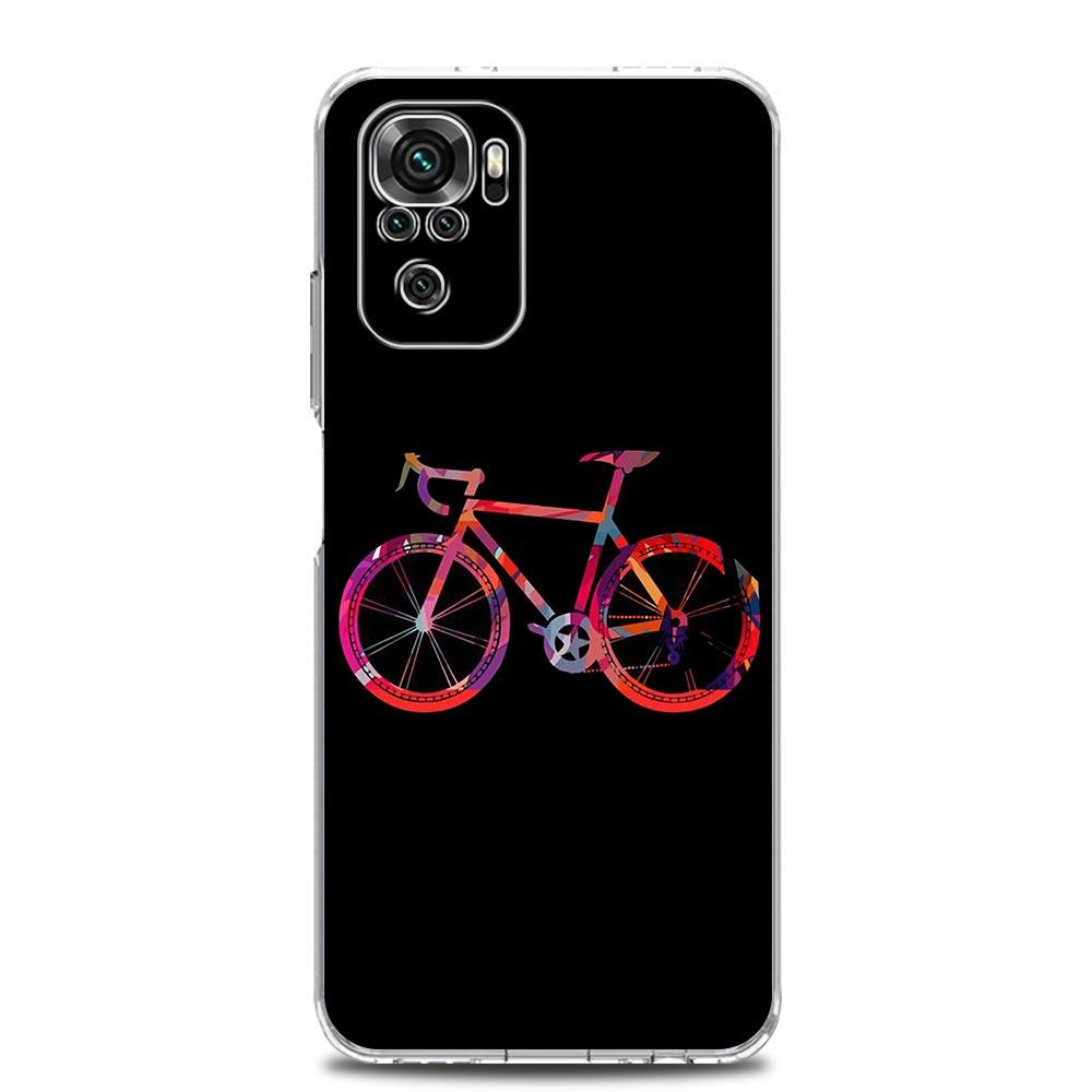 Phone Case For Xiaomi Redmi Note 15 14 13 12 4G 10 11 Pro Plus 5G 14C 13C 12C 10C 7 Clear Cover Mountain Bike Cycling Art