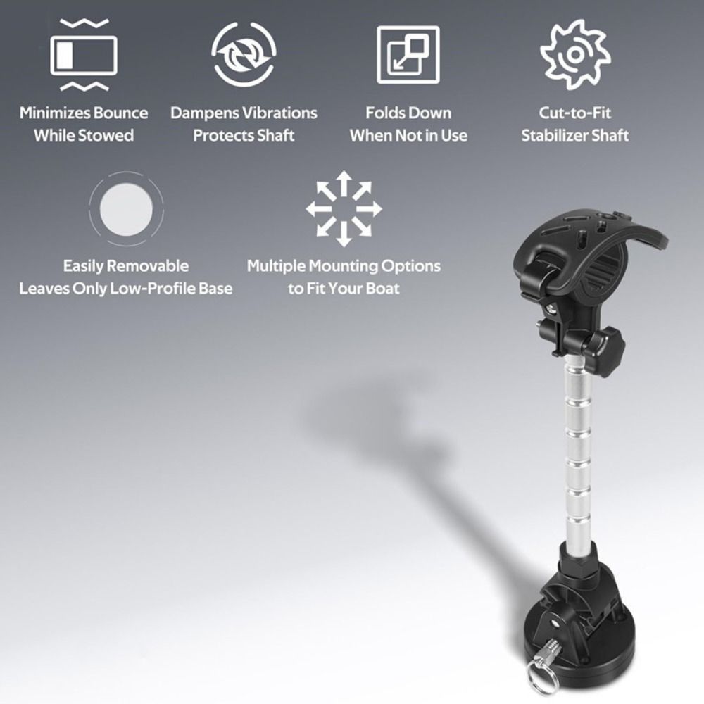 Electric Steer Trolling Motor Stabilizer Securely Mounted Fishing Rod Bracket Marine Use